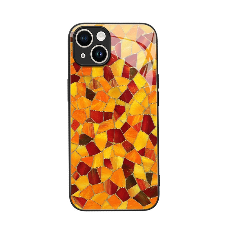 Amber Sparks Mosaic iPhone Case – Artistic Protective Cover