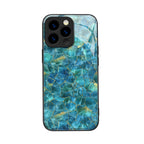 "Mosaic Reverie" Aqua Whispers iPhone Case – Glossy Finish