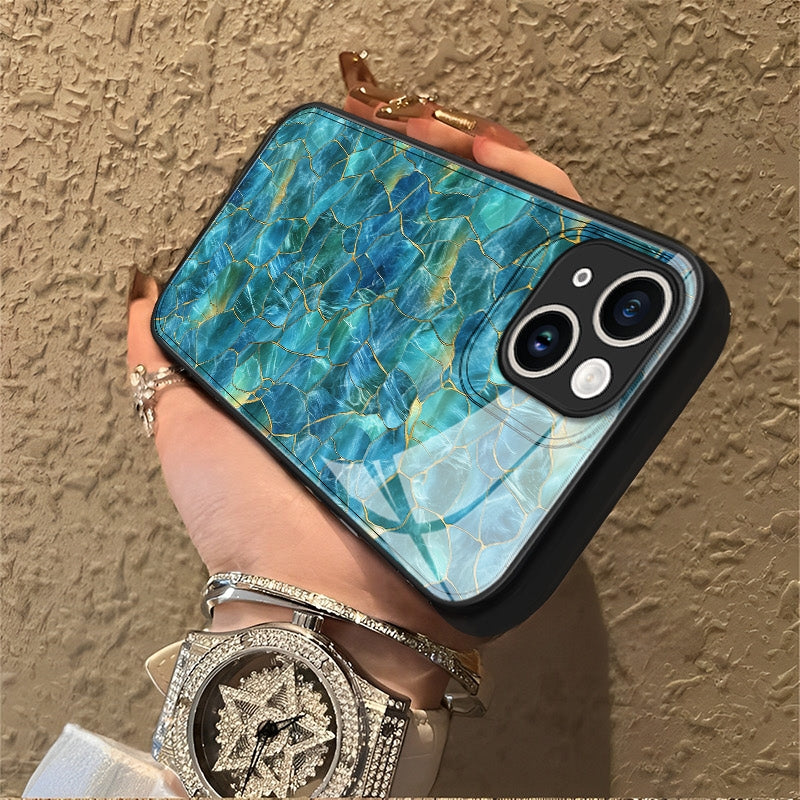 Glossy Glass-Texture iPhone Case – Scratch-Resistant, Shock-Absorbing TPU Bumper