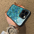 "Mosaic Reverie" Aqua Whispers iPhone Case – Glossy Finish
