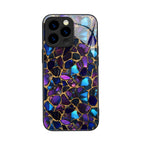 "Mosaic Reverie" Black Opal Night iPhone Case – Glossy Finish
