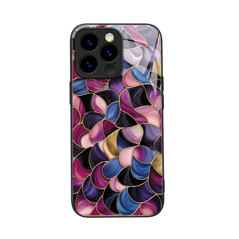 "Mosaic Reverie" Blossom Dust iPhone Case – Glossy Finish