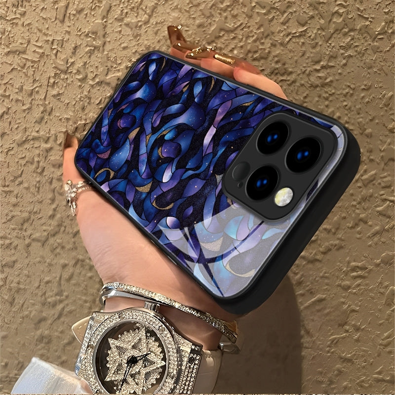 "Mosaic Reverie" Blue Velvet Tide iPhone Case – Glossy Finish