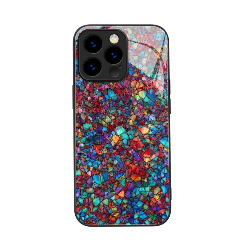 "Mosaic Reverie" Confetti Dream iPhone Case – Glossy Finish