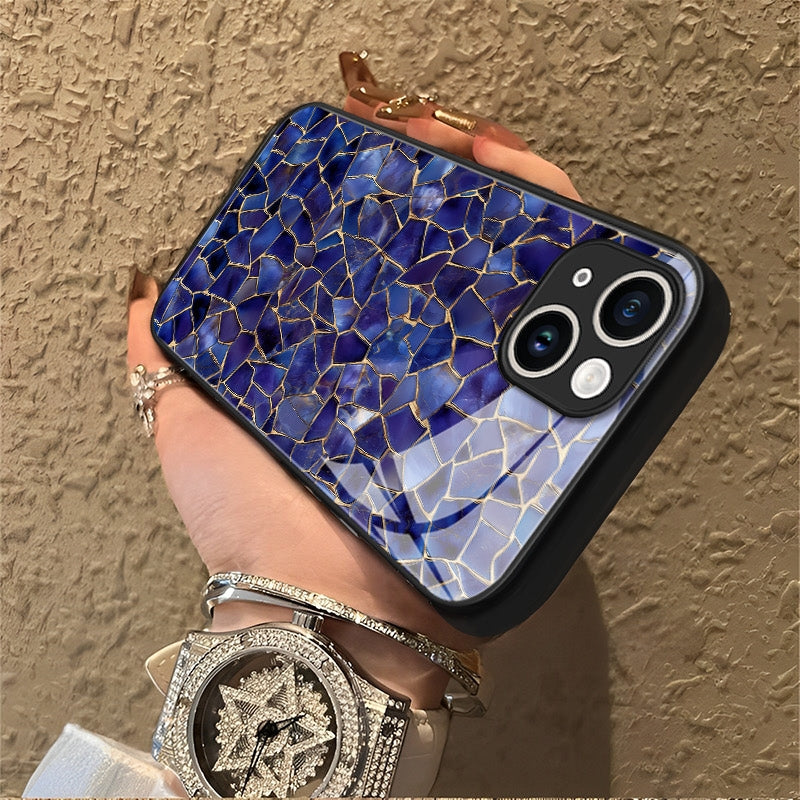 "Mosaic Reverie" Comics Sapphire iPhone Case – Glossy Finish