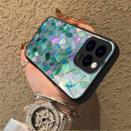 "Mosaic Reverie" Forest Gemstone iPhone Case – Glossy Finish