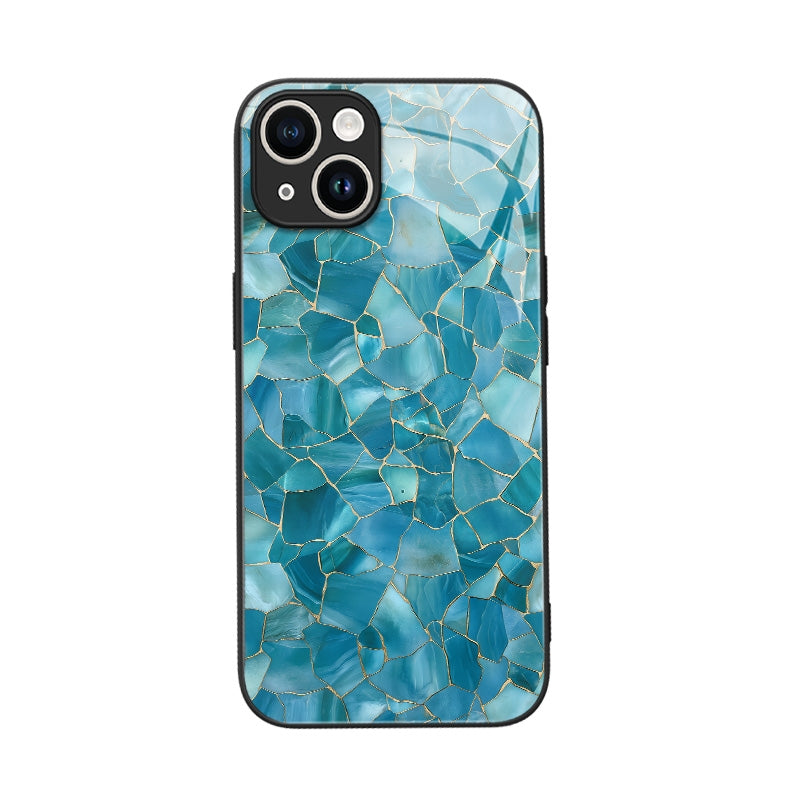 "Mosaic Reverie" Glacier Glass iPhone Case – Glossy Finish