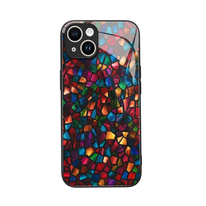 "Mosaic Reverie" Ink Galaxy iPhone Case – Glossy Finish