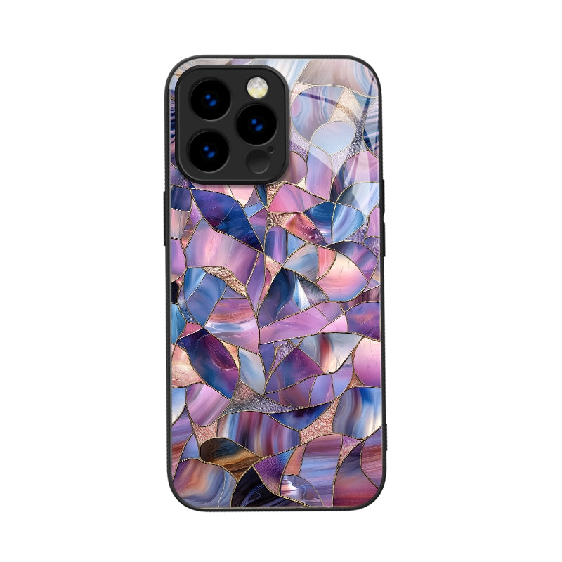 "Mosaic Reverie" Lavender Night iPhone Case – Glossy Finish