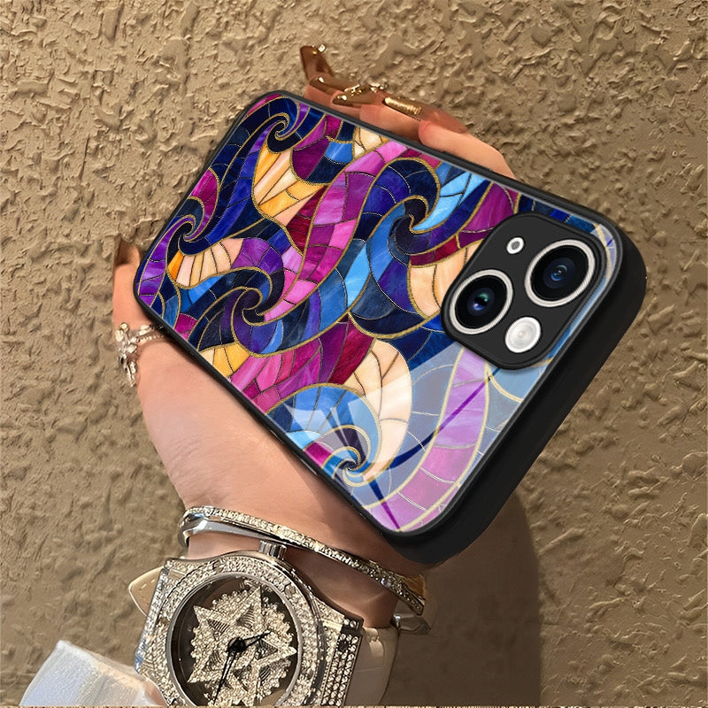 "Mosaic Reverie" Magic Swirl iPhone Case – Glossy Finish