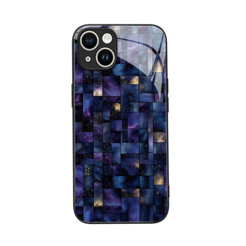 "Mosaic Reverie" Midnight Labyrinth iPhone Case – Glossy Finish
