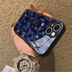 "Mosaic Reverie" Midnight Labyrinth iPhone Case – Glossy Finish