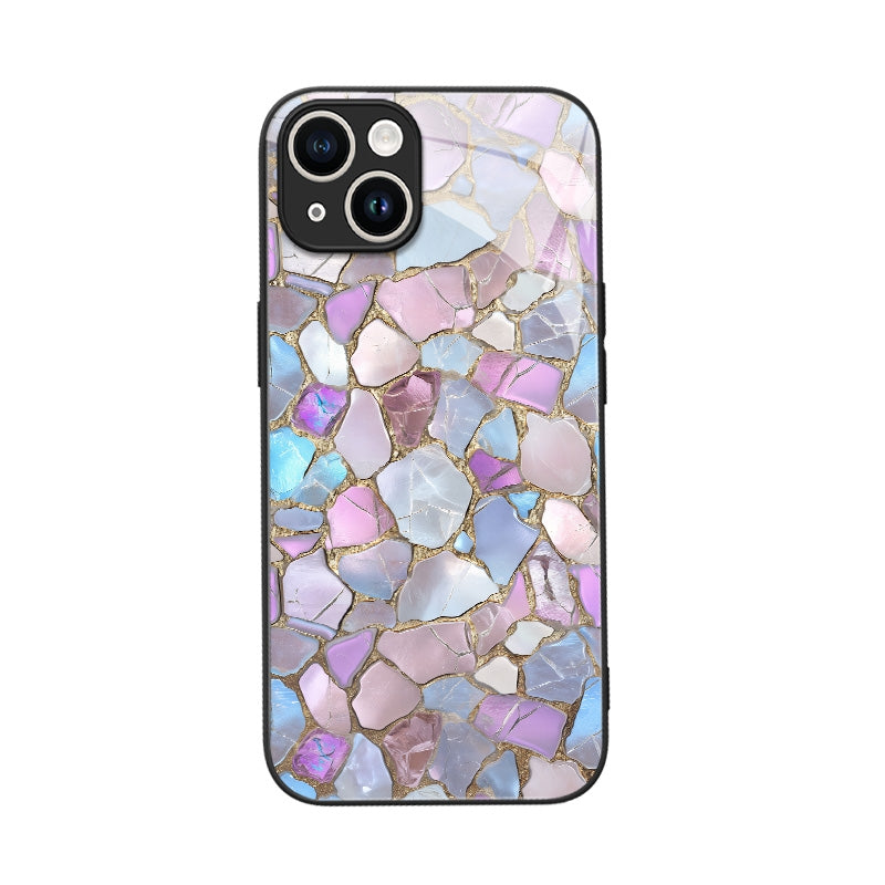 Moonstone Shards Mosaic iPhone Case – Artistic Protective Cover