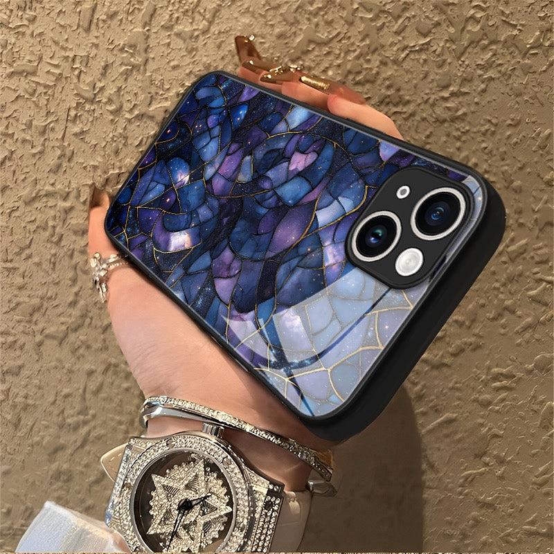 "Mosaic Reverie" Ocean Abyss iPhone Case – Glossy Finish
