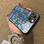 "Mosaic Reverie" Opal Tiles iPhone Case – Glossy Finish