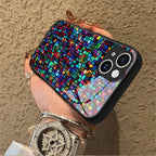 "Mosaic Reverie" Pixel Carnival iPhone Case – Glossy Finish