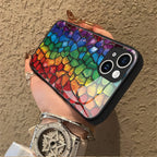 "Mosaic Reverie" Rainbow Pebbles iPhone Case – Glossy Finish
