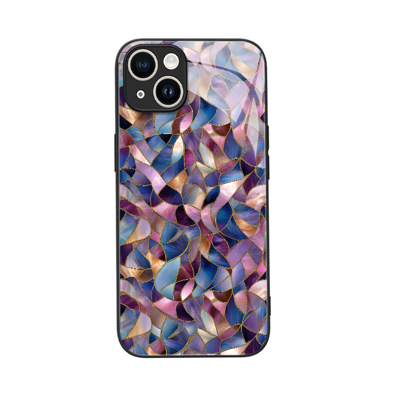 Rosy Frost Mosaic iPhone Case – Artistic Protective Cover