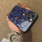 "Mosaic Reverie" Starry Raven iPhone Case – Glossy Finish