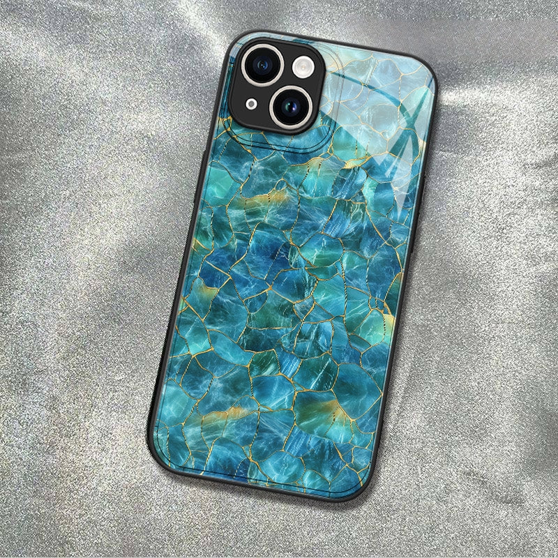 Glossy Glass-Texture iPhone Case – Scratch-Resistant, Shock-Absorbing TPU Bumper