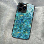 "Mosaic Reverie" Aqua Whispers iPhone Case – Glossy Finish