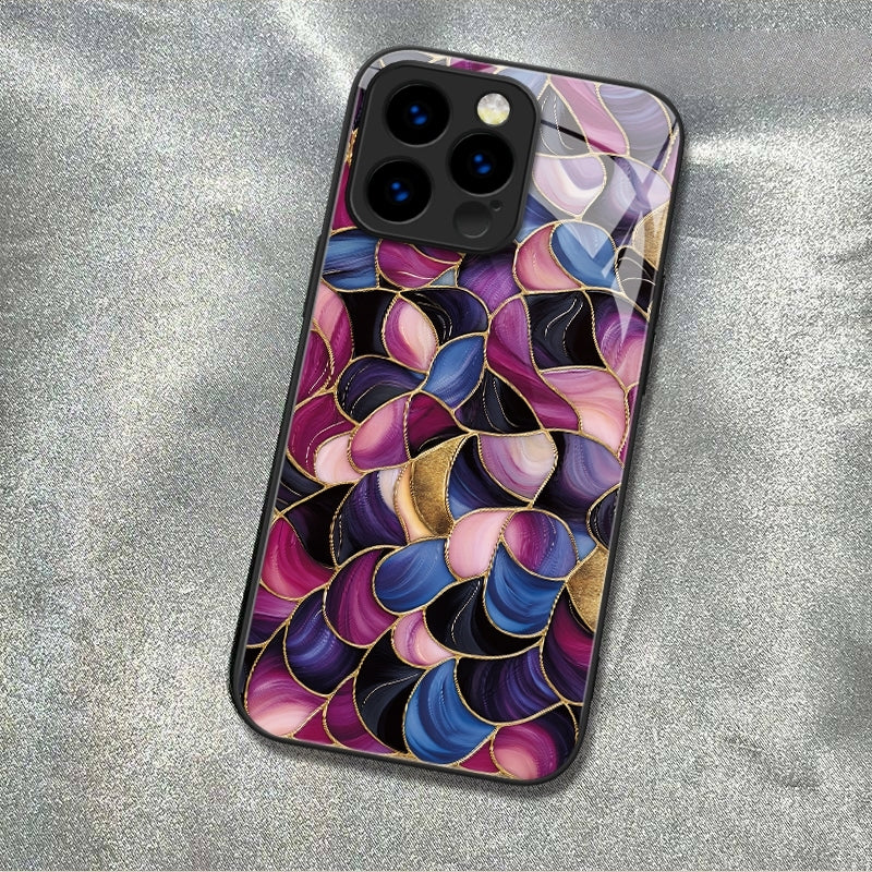 "Mosaic Reverie" Blossom Dust iPhone Case – Glossy Finish