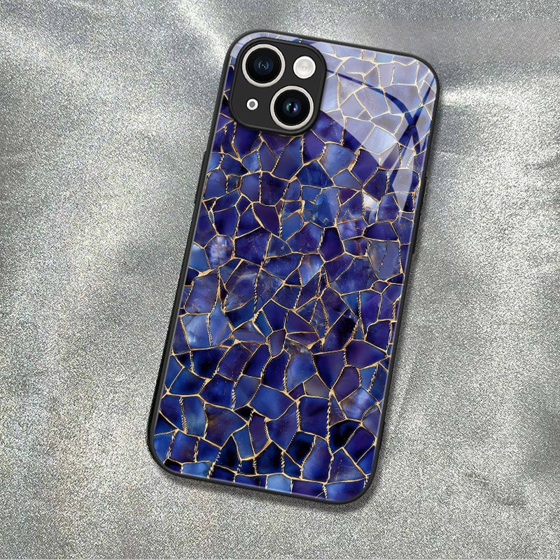 "Mosaic Reverie" Comics Sapphire iPhone Case – Glossy Finish