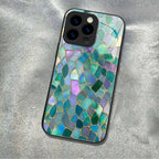 "Mosaic Reverie" Forest Gemstone iPhone Case – Glossy Finish