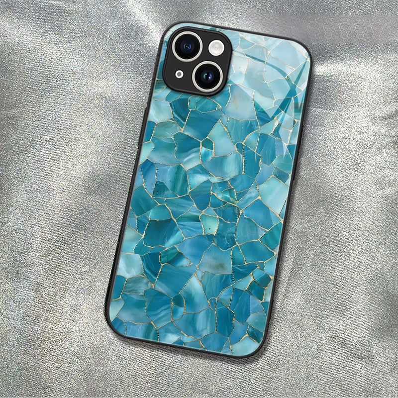 "Mosaic Reverie" Glacier Glass iPhone Case – Glossy Finish