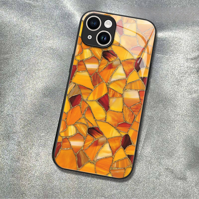 "Mosaic Reverie" Harvest Gold iPhone Case – Glossy Finish