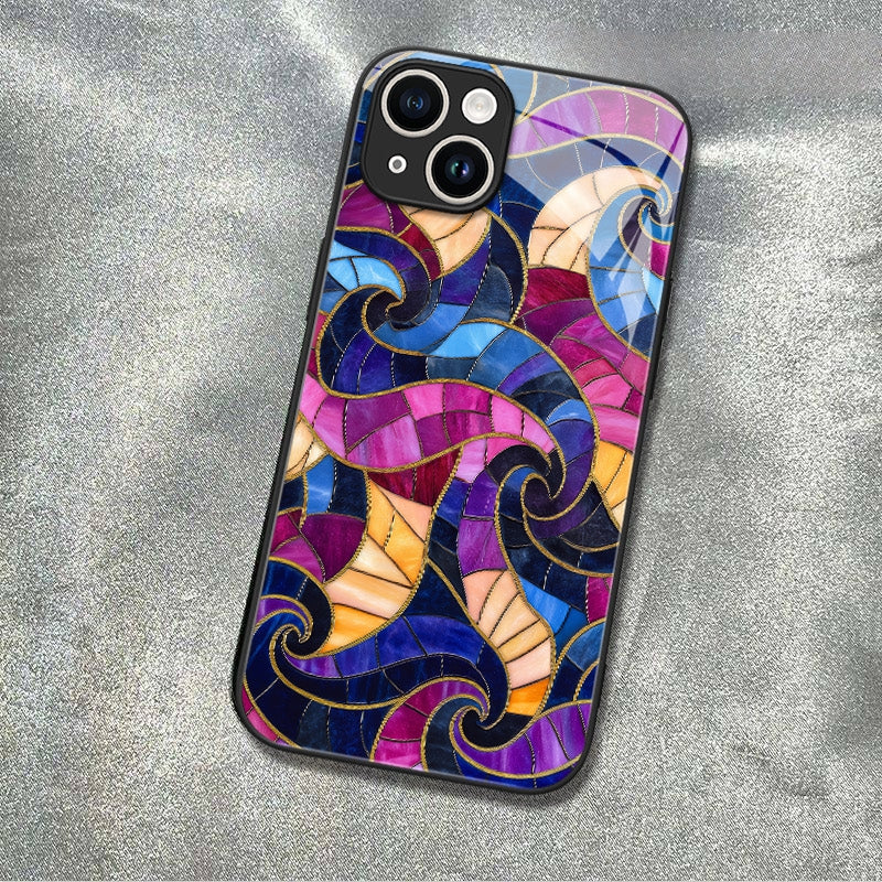 "Mosaic Reverie" Magic Swirl iPhone Case – Glossy Finish