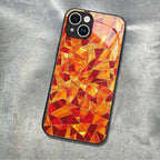 "Mosaic Reverie" Molten Amber iPhone Case – Glossy Finish