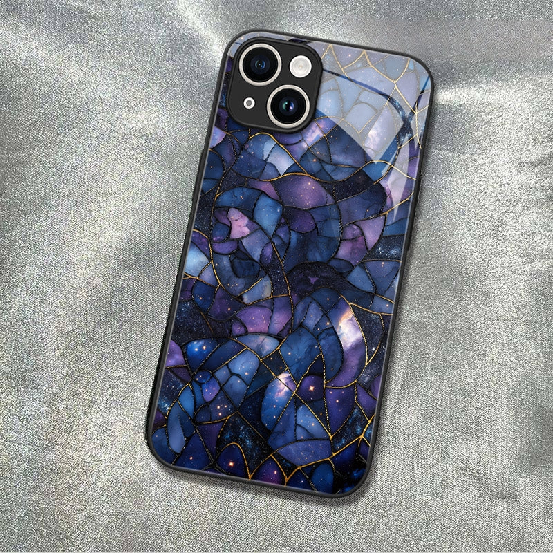 "Mosaic Reverie" Ocean Abyss iPhone Case – Glossy Finish
