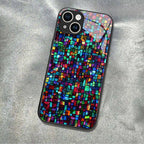 "Mosaic Reverie" Pixel Carnival iPhone Case – Glossy Finish