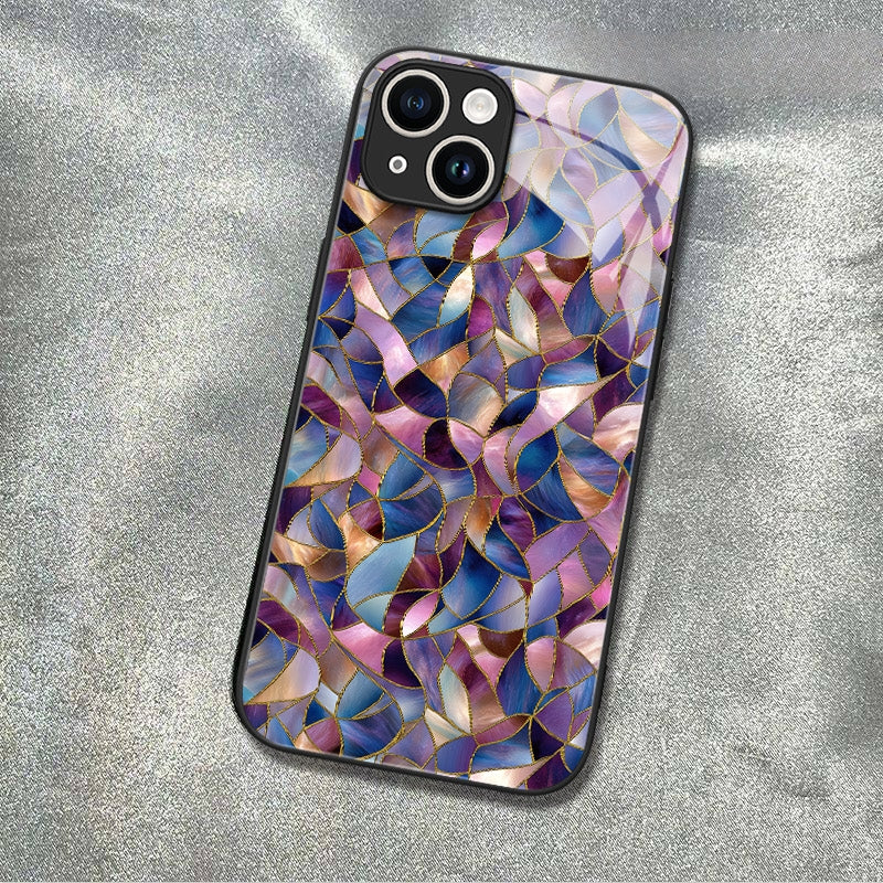 "Mosaic Reverie" Rosy Frost iPhone Case – Glossy Finish