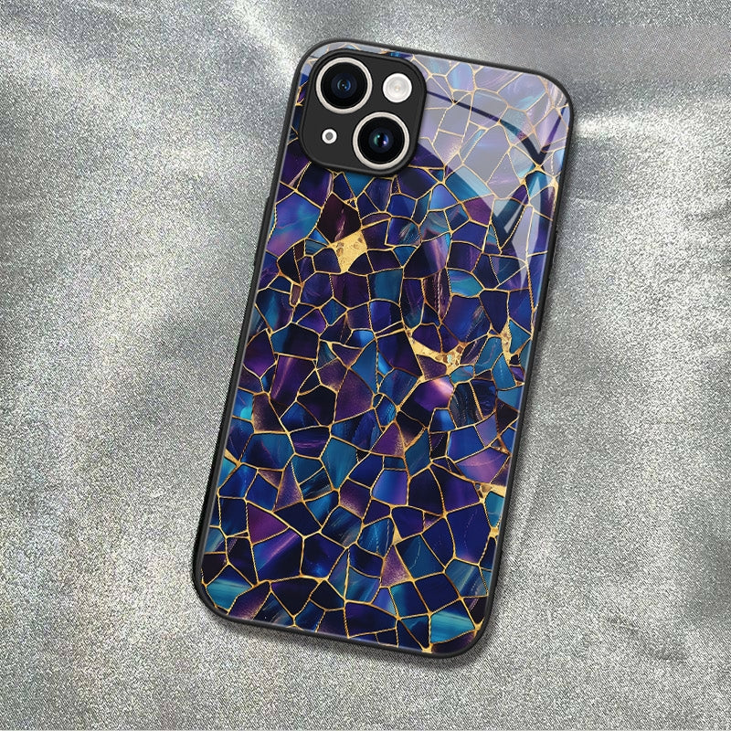 "Mosaic Reverie" Starry Raven iPhone Case – Glossy Finish