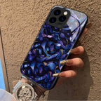 "Mosaic Reverie" Blue Velvet Tide iPhone Case – Glossy Finish