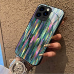 "Mosaic Reverie" Blurred Aurora iPhone Case – Glossy Finish