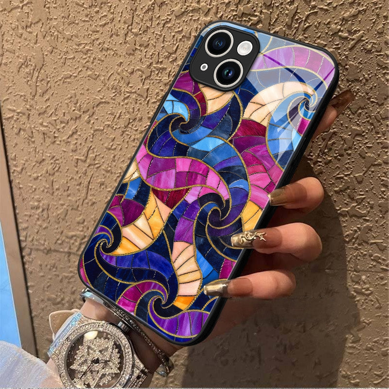"Mosaic Reverie" Magic Swirl iPhone Case – Glossy Finish