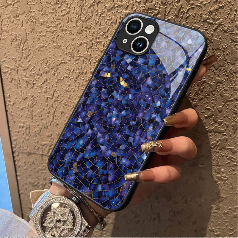 "Mosaic Reverie" Nightfall Prism iPhone Case – Glossy Finish
