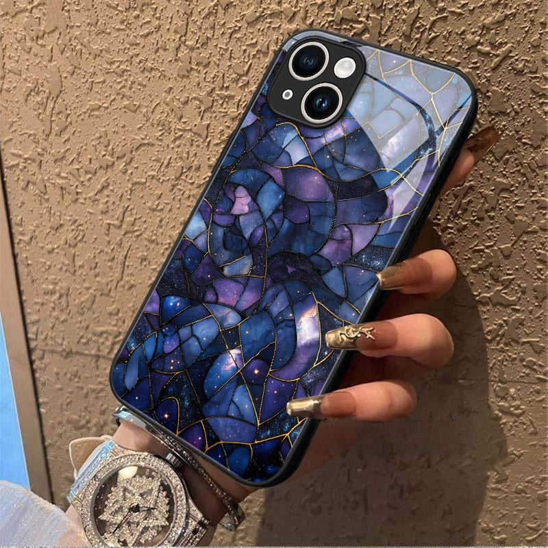 "Mosaic Reverie" Ocean Abyss iPhone Case – Glossy Finish