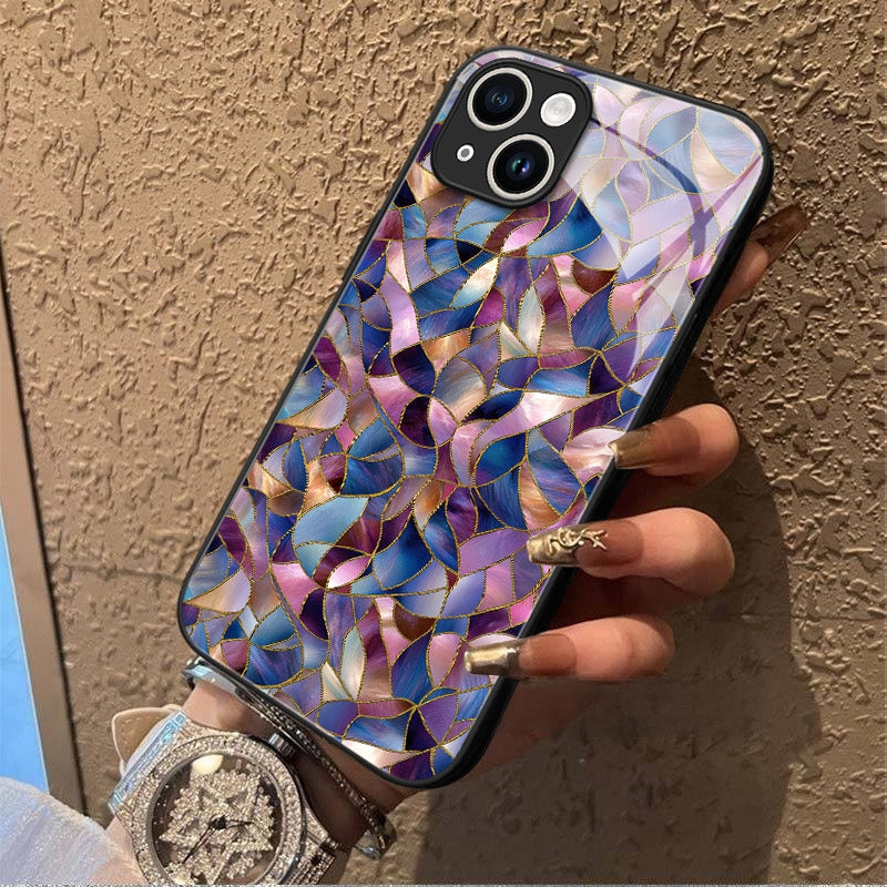 "Mosaic Reverie" Rosy Frost iPhone Case – Glossy Finish