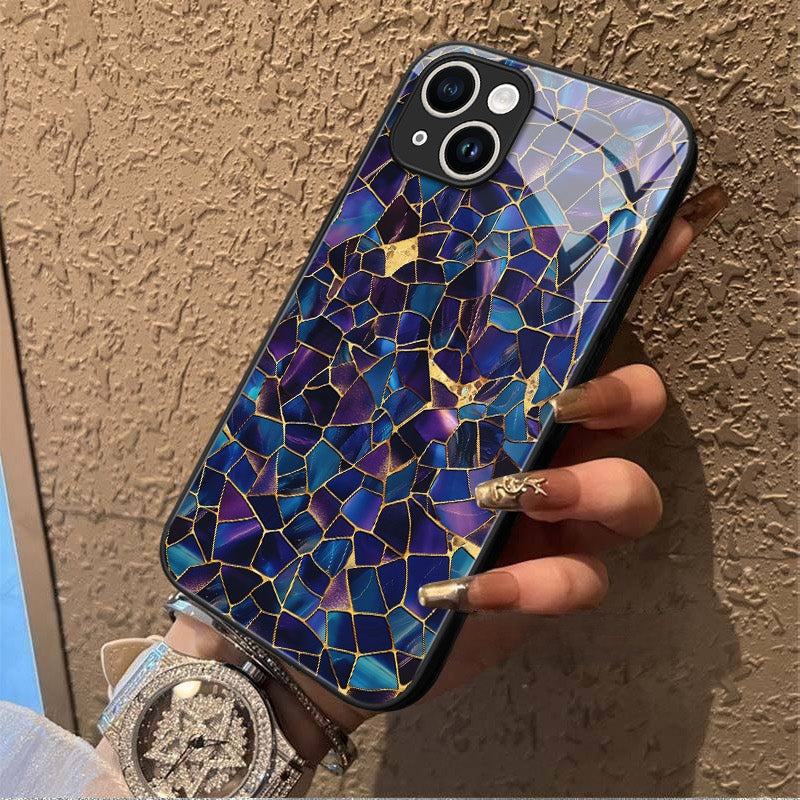 "Mosaic Reverie" Starry Raven iPhone Case – Glossy Finish