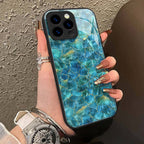 "Mosaic Reverie" Aqua Whispers iPhone Case – Glossy Finish