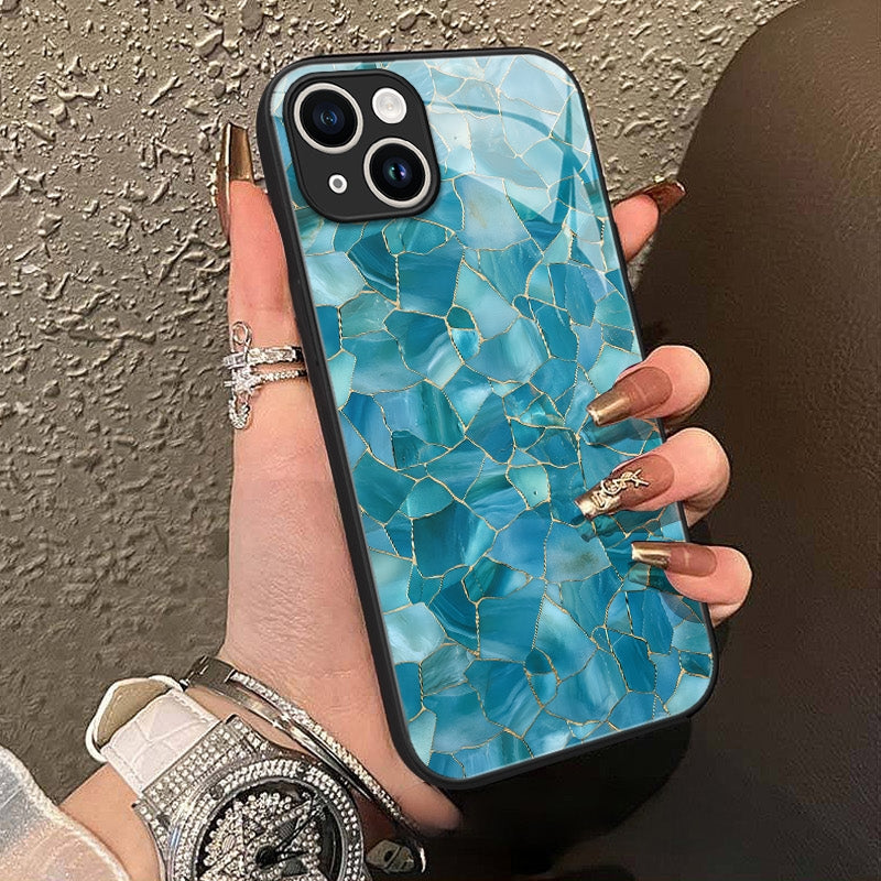 "Mosaic Reverie" Glacier Glass iPhone Case – Glossy Finish
