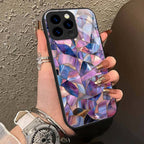 "Mosaic Reverie" Lavender Night iPhone Case – Glossy Finish