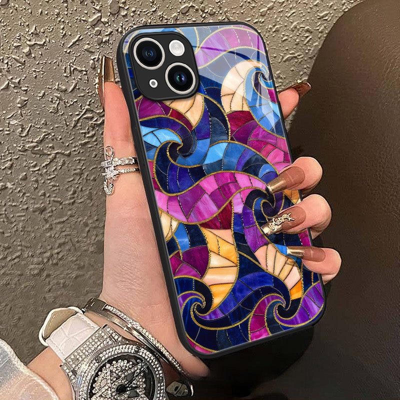"Mosaic Reverie" Magic Swirl iPhone Case – Glossy Finish