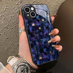 "Mosaic Reverie" Midnight Labyrinth iPhone Case – Glossy Finish