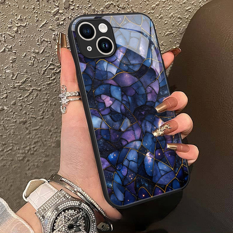 "Mosaic Reverie" Ocean Abyss iPhone Case – Glossy Finish