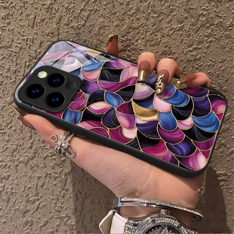 "Mosaic Reverie" Blossom Dust iPhone Case – Glossy Finish